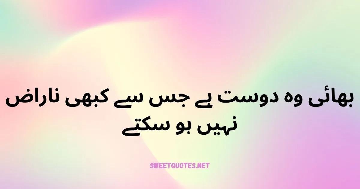Brother Quotes In Urdu
